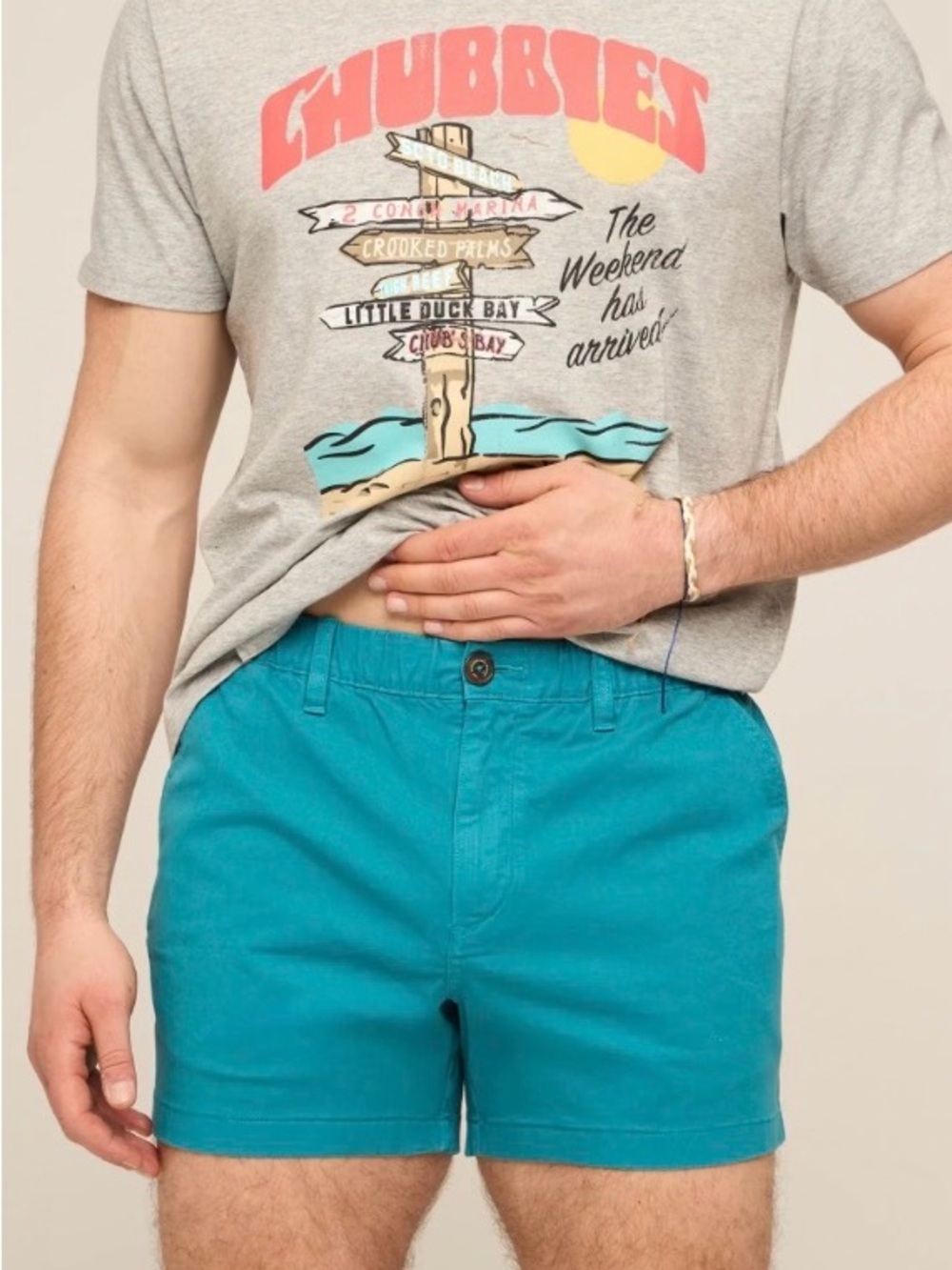 Chubbies Turquoise Men's Shorts 4” inseam